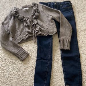American Eagle Jeggings with bonus sweater